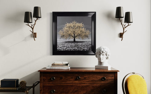 Champagne Cherry Tree Framed Wall Art