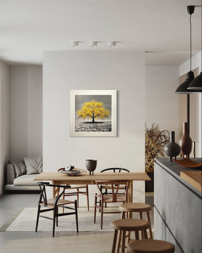 Yellow Cherry Tree Framed Wall Art