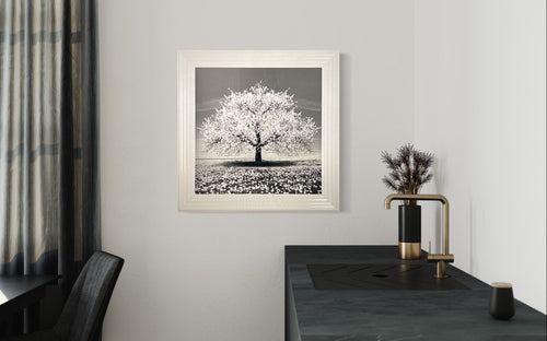 White Cherry Tree Framed Wall Art