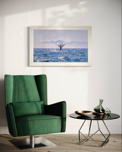 Whale Tail Ocean Framed Wall Art