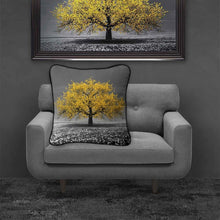 Load image into Gallery viewer, Yellow Cherry Tree Feather Filled Cushion 55*55cm
