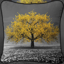 Load image into Gallery viewer, Yellow Cherry Tree Feather Filled Cushion 55*55cm
